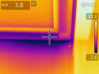 Thermografie om de luchtdichtheid te meten